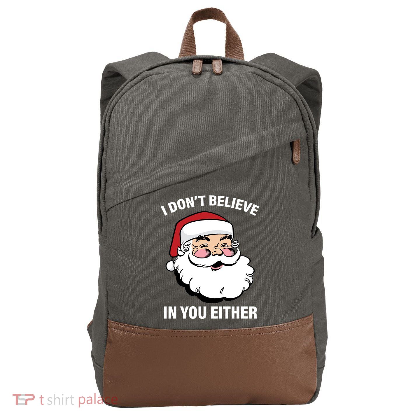 I Don't Believe In You Either X-Mas Cotton Canvas Backpack