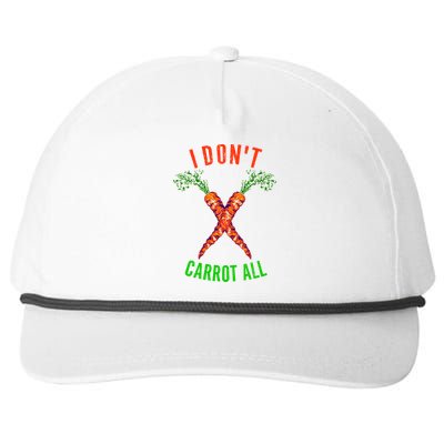 I Don't Carrot All Snapback Five-Panel Rope Hat