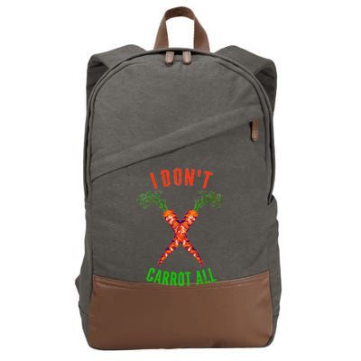 I Don't Carrot All Cotton Canvas Backpack