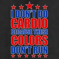 I Don't Do Cardio Because These Colors Don't Run 7 Panel Mesh Trucker Snapback Hat