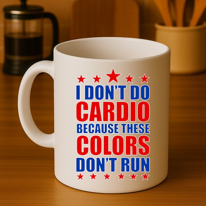I Don't Do Cardio Because These Colors Don't Run Mug