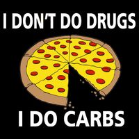 I Don't Do Drugs I Do Carbs Drawstring Bag