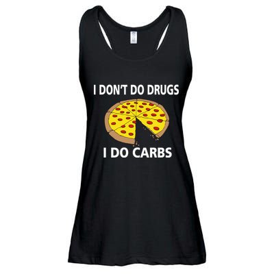 I Don't Do Drugs I Do Carbs Ladies Essential Flowy Tank