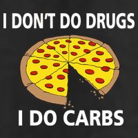 I Don't Do Drugs I Do Carbs Golf Towel