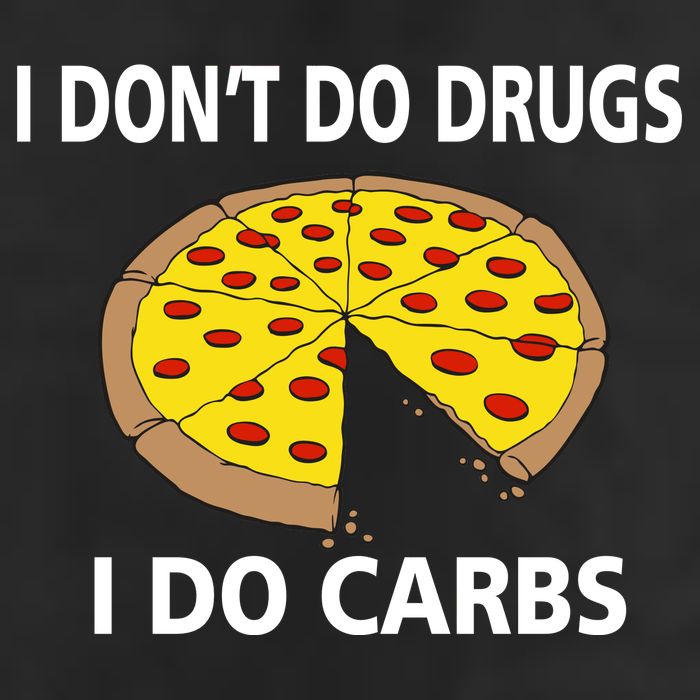 I Don't Do Drugs I Do Carbs Golf Towel