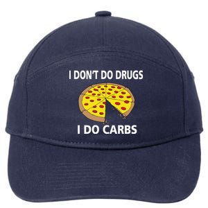 I Don't Do Drugs I Do Carbs 7-Panel Snapback Hat