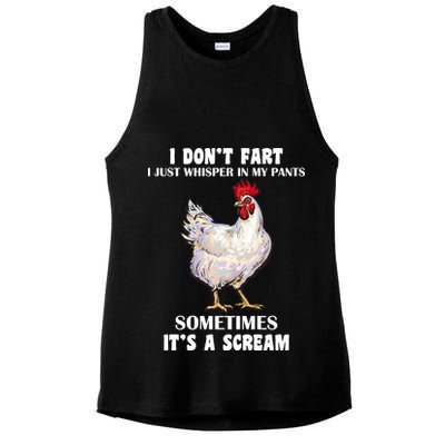 I Don't Fart I whisper In My Pants It's A Scream Ladies PosiCharge Tri-Blend Wicking Tank