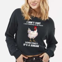 I Don't Fart I whisper In My Pants It's A Scream Cropped Pullover Crew