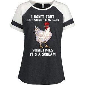 I Don't Fart I whisper In My Pants It's A Scream Enza Ladies Jersey Colorblock Tee