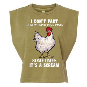 I Don't Fart I whisper In My Pants It's A Scream Garment-Dyed Women's Muscle Tee