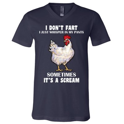 I Don't Fart I whisper In My Pants It's A Scream V-Neck T-Shirt