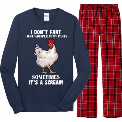 I Don't Fart I whisper In My Pants It's A Scream Long Sleeve Pajama Set