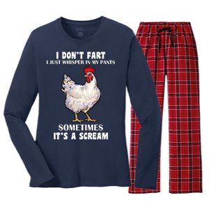 I Don't Fart I whisper In My Pants It's A Scream Women's Long Sleeve Flannel Pajama Set 