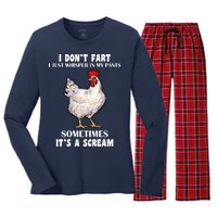 I Don't Fart I whisper In My Pants It's A Scream Women's Long Sleeve Flannel Pajama Set 