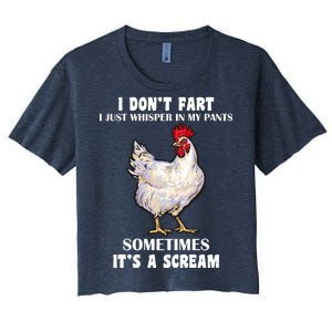 I Don't Fart I whisper In My Pants It's A Scream Women's Crop Top Tee