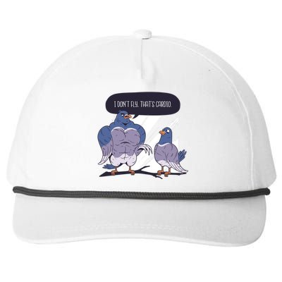 I Don't Fly That's Cardio Pigeon Funny Snapback Five-Panel Rope Hat