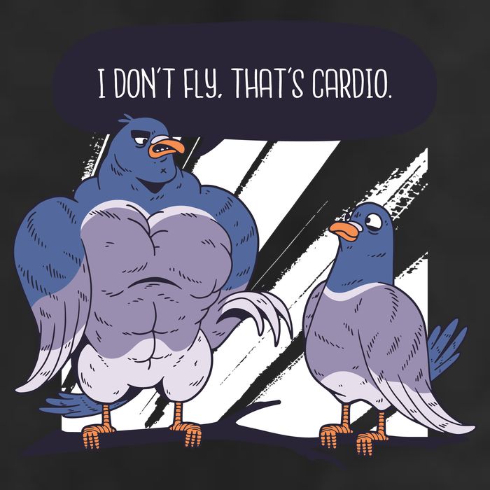 I Don't Fly That's Cardio Pigeon Funny Golf Towel