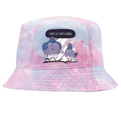 I Don't Fly That's Cardio Pigeon Funny Tie-Dyed Bucket Hat