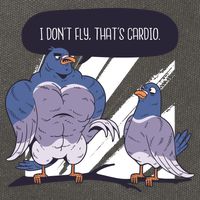 I Don't Fly That's Cardio Pigeon Funny Cotton Canvas Backpack