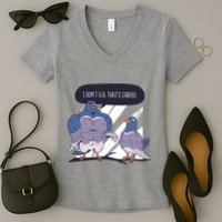 I Don't Fly That's Cardio Pigeon Funny Women's V-Neck T-Shirt