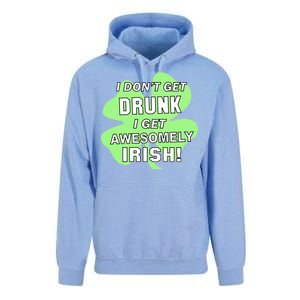 I Don't Get Drunk I get Awesomely Irish Unisex Surf Hoodie