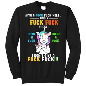 I Don't Give A Fuck Fuck Offensive Funny Unicorn Sweatshirt