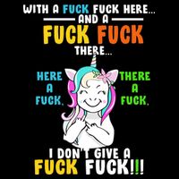 I Don't Give A Fuck Fuck Offensive Funny Unicorn Impact Tech Backpack