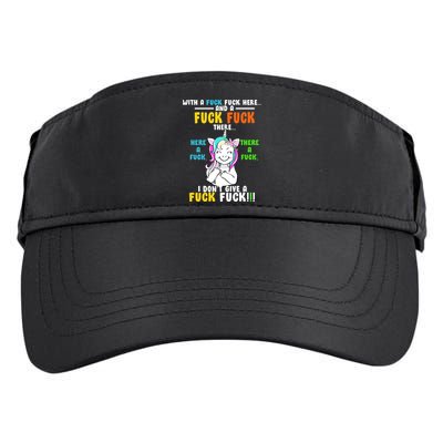 I Don't Give A Fuck Fuck Offensive Funny Unicorn Adult Drive Performance Visor