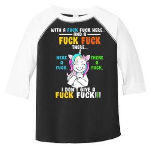 I Don't Give A Fuck Fuck Offensive Funny Unicorn Toddler Fine Jersey T-Shirt