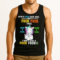 I Don't Give A Fuck Fuck Offensive Funny Unicorn Tank Top