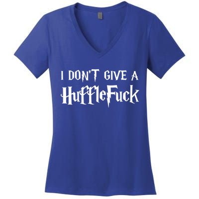 I Don't Give A HuffleFuck Women's V-Neck T-Shirt