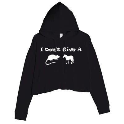 I Don't Give A Rat's Ass Crop Fleece Hoodie