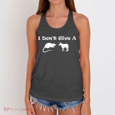 I Don't Give A Rat's Ass Women's Knotted Racerback Tank