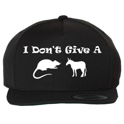 I Don't Give A Rat's Ass Wool Snapback Cap