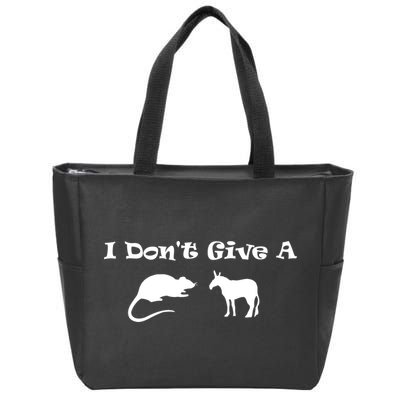 I Don't Give A Rat's Ass Zip Tote Bag