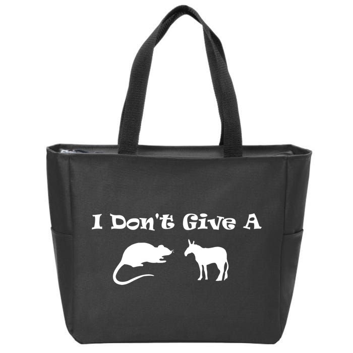 I Don't Give A Rat's Ass Zip Tote Bag
