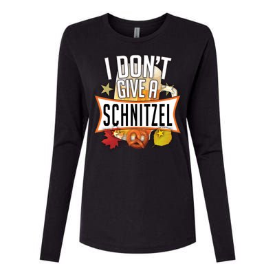 I Don't Give A Schnitzel Womens Cotton Relaxed Long Sleeve T-Shirt