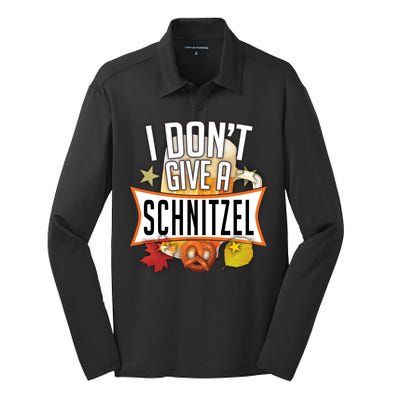 I Don't Give A Schnitzel Silk Touch Performance Long Sleeve Polo