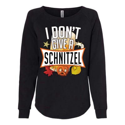 I Don't Give A Schnitzel Womens California Wash Sweatshirt