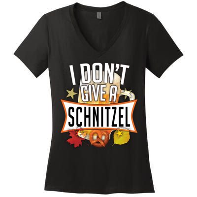 I Don't Give A Schnitzel Women's V-Neck T-Shirt