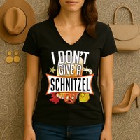 I Don't Give A Schnitzel Women's V-Neck T-Shirt