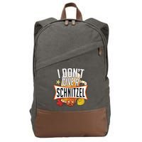 I Don't Give A Schnitzel Cotton Canvas Backpack