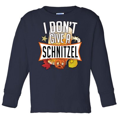 I Don't Give A Schnitzel Toddler Long Sleeve Shirt