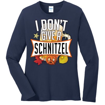 I Don't Give A Schnitzel Ladies Long Sleeve Shirt