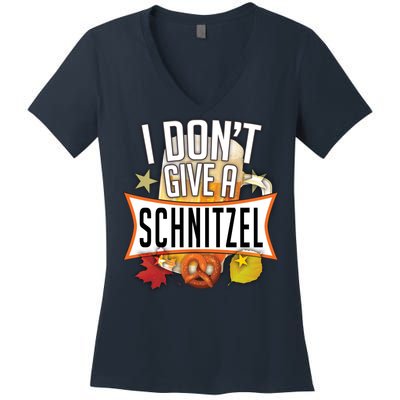 I Don't Give A Schnitzel Women's V-Neck T-Shirt