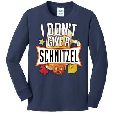 I Don't Give A Schnitzel Kids Long Sleeve Shirt