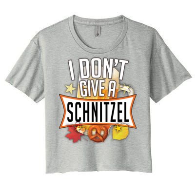 I Don't Give A Schnitzel Women's Crop Top Tee