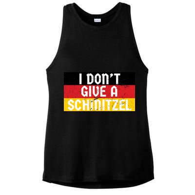 I Don't Give A Schnitzel Funny Oktoberfest Ladies PosiCharge Tri-Blend Wicking Tank