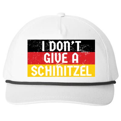 I Don't Give A Schnitzel Funny Oktoberfest Snapback Five-Panel Rope Hat