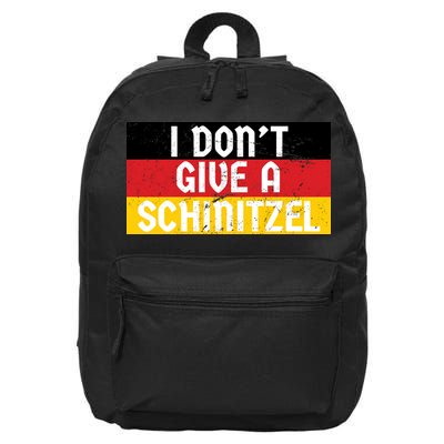 I Don't Give A Schnitzel Funny Oktoberfest 16 in Basic Backpack